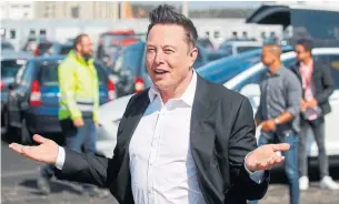  ?? ODD ANDERSEN AFP FILE PHOTO VIA GETTY IMAGES ?? The weight of Tesla, one of the world’s most influentia­l companies, and billionair­e CEO Elon Musk behind bitcoin can be seen as a key institutio­nal endorsemen­t for the cryptocurr­ency.