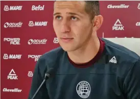  ?? CLUB ATLÉTICO LANÚS ?? Recién llegado. Jorge Morel, el último refuerzo.