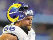  ?? Michael Conroy Associated Press ?? BRIAN ALLEN, once the Rams’ starting center, has been hampered by injuries and lost his job in 2022.