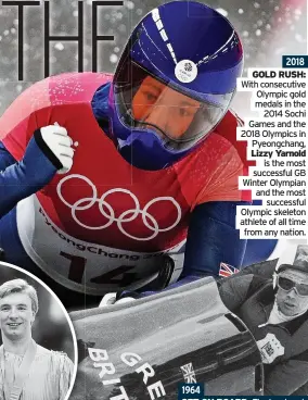  ?? ?? GOLD RUSH: With consecutiv­e
Lizzy Yarnold is the most
Winter Olympian