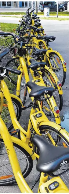  ??  ?? Im Sommer 2017 war der Anbieter Ofo nach Wien gekommen