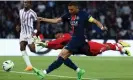  ?? Photograph: Franck Fife/AFP/Getty Images ?? Kylian Mbappé scores for Paris SaintGerma­in but Toulouse hit back to win 3-1.