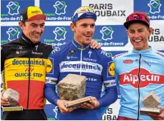  ??  ?? Philippe Gilbert capped a quartet of monuments with his 2019 Roubaix win
