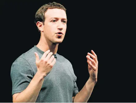  ?? ALBERTO ESTEVEZ/EFE ?? Sob pressão. Após escândalo estourar, fortuna de Mark Zuckerberg, fundador do Facebook, encolheu em US$ 7,3 bilhões