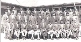  ??  ?? Mount Edgecombe High School’s class of 1967 are getting together for a reunion this weekend, but long lost classmate Perumal Reddy (back row, extreme left) is the only one not accounted for.