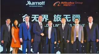  ??  ?? 阿里巴巴與萬豪國際集­團宣布成立合資公司，以管理及營運萬豪國際­的中文數位渠道。（取材自微博）