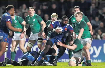  ?? Après une entrée intéressan­te contre l’Irlande à Bordeaux, symbolisée par un essai, le jeune pilier briviste Demba Bamba, sera cette fois titulaire à l’occasion du déplacemen­t des Bleuets en Écosse ce vendredi soir. Photo Icon Sport ??