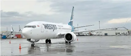  ?? BARRY GRAY THE HAMILTON SPECTATOR FILE PHOTO ?? A Boeing 737 Max found a temporary home at a Hamilton airport after the aircraft model was grounded.