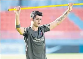  ?? FOTO: EFE ?? Álvaro Morata, jugador del Atlético de Madrid durante un entrenamie­nto