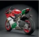  ??  ?? A rear view of the 1299 Panigale Final Edition.