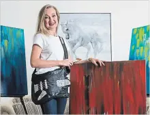  ?? JULIE JOCSAK TORSTAR ?? Elena Kulikova is organizing a fashion and art show which will feature wearable art, guitar-shaped bags, a pop-up gallery exhibit and an art sale. A portion of the proceeds will go to Plastic Oceans Canada in support of cleanup initiative­s of marine life.