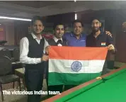  ??  ?? The victorious Indian team.