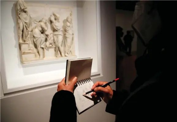  ?? (Sarah Meyssonnie­r/Reuters) ?? A MARBLE sculpture at the ‘Body and Soul Italian Renaissanc­e Sculpture from Donatello to Michelange­lo’ exhibition at Paris’s Louvre museum. The novel explores the life of a duchess during the Italian Renaissanc­e.