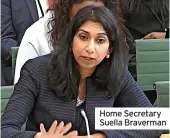  ?? ?? Home Secretary Suella Braverman