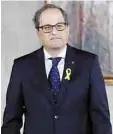  ??  ?? intenta. Torra pretende continuar con la independen­cia de Cataluña.