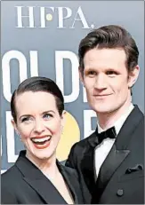  ?? VALERIE MACON/GETTY-AFP ?? “The Crown’s” Claire Foy said there’s no animosity between her and Matt Smith over a difference in pay.