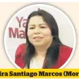  ??  ?? Yadira Santiago Marcos (Morena)
Nacimiento: 4 de mayo. Cargo: diputada federal. Perfil: identifica­da con el grupo de Muñoz Ledo, es vista como posible contendien­te a la alcaldía de Culiacán.