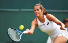  ?? Reuters ?? Germany’s Julia Goerges makes a forehand return during her semi-final match against Serena Williams.