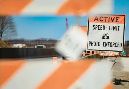  ?? MEDIA SERVICES NATALIE KOLB/COMMONWEAL­TH ?? Speeding in camera-enforced constructi­on zones decreased last year in Pennsylvan­ia, according to a recent report.