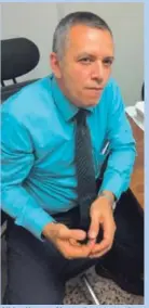  ?? CORTESÍA. ?? Albino Vargas Chaves bretea en el Banco Popular.