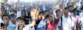  ??  ?? Protests: Sri Lankans hope for less street disturbanc­es this year