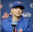  ?? FRANK FRANKLIN II — THE ASSOCIATED PRESS ?? Mets third baseman David Wright speak during a news conference on Thursday in New York.