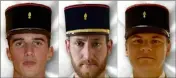  ??  ?? Les trois militaires décédés : le Varois Edgar Roellinger, Cédric Guyot et Mickaël Vandeville. (Photo AFP)