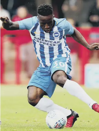  ??  ?? New Sunderland signing Kazenga LuaLua in pre-season action for Brighton last summer.