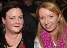  ??  ?? Ella O’Sullivan, Ballydesmo­nd and Brigitta Looney, Gneveguill­a pictured at the Rose McAuliffe Memorial Concert.