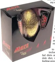  ??  ?? The mum lost the equivalent of 184 Mars Easter eggs