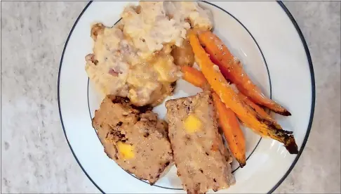  ?? Smoked gouda meatloaf at Evie’s in Westerly. TIM COTTER PHOTO ??