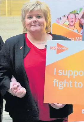  ??  ?? Delighted MS Society Scotland director Morna Simpkins welcomed the news