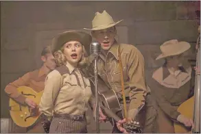  ?? COURTESY OF SONY PICTURES CLASSICS ?? Tom Hiddleston is Hank Williams and Elizabeth Olsen is Hank’s wife, Audrey, in “I Saw the Light.”