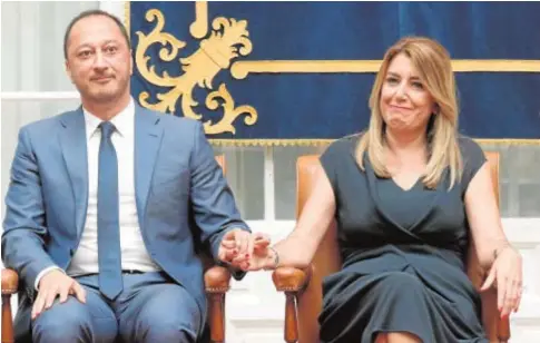  ?? VANESSA GÓMEZ ?? Gómez de Celis y Susana Díaz en junio de 2018, cuando tomó posesión como Delegado del Gobierno