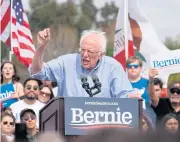  ??  ?? CLEAR MESSAGE: Democratic presidenti­al hopeful Vermont Senator Bernie Sanders says to Putin in no uncertain terms: ‘Stay out of US elections’.