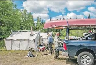  ??  ?? Our wonderful two-week salmon fishing camp — but all this stuff has to be stored somewhere for the other 50 weeks.