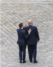  ??  ?? Emmanuel Macron et Donald Trump, à l’occasion de la fête nationale française du 14 Juillet 2017