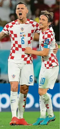  ?? Foto: ČTK ?? Zopakují finále? Luka Modrič (vpravo) a Dejan Lovren patří mezi nejzkušeně­jší a nejvýrazně­jší postavy chorvatské reprezenta­ce.