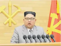  ?? KNCA UIA KNS/AFP ?? Nos últimos dois anos, Kim Jong-Un realizou três testes nucleares e aumentou tensão no continente