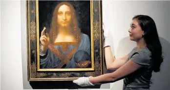  ?? Photo / AP ?? Leonardo da Vinci's Salvator Mundi will be a huge draw when it goes on display.