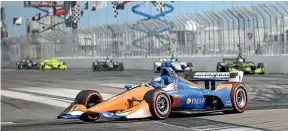  ??  ?? Chip Ganassi Racing driver Scott Dixon (9) of New Zealand in action during yesterday’s IndyCar Firestone Grand Prix of St Petersburg.