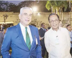  ?? ?? Bank of the Philippine Islands chairman Jaime Zobel de Ayala poses with NEDA Secretary Arsenio Balisacan.