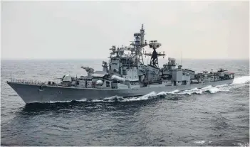  ??  ?? (Top) Chinese Navy is believed to have added force levels equalling twice the Indian Navy’s strength to themselves in the last decade; (Above) Indian shipyards have faced adverse conditions that have slowed down their warship constructi­on.