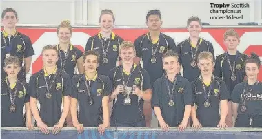  ??  ?? Trophy Scottish champions at under-16 level