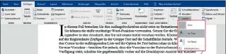  ??  ?? Ein Initial ist ein vergrößert­er, meist verzierter Anfangsbuc­hstabe. In Word können Sie ihn „per Knopfdruck“am Anfang eines Absatzes erstellen.