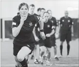  ??  ?? Chantal Boudreau, foreground, takes part in a pre-season camp for national officials in Toronto.