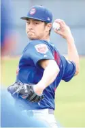  ?? | JOHN ANTONOFF/ FOR THE SUN- TIMES ?? Cubs newcomer Yu Darvish had a ‘‘ really clean’’ bullpen session Thursday. Willson Contreras did the catching.