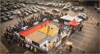  ?? ?? The court scene during the Abuja 3x3 Slam Quest organised by Webber Hoops and Courts at the Jabi Shopping Mall, FCT