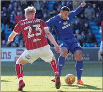  ??  ?? TOP GEAR: Zohore grabs the Bluebirds’ winner