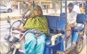  ?? HT PHOTO ?? Zeb-un-Nisa in her auto-rickshaw.